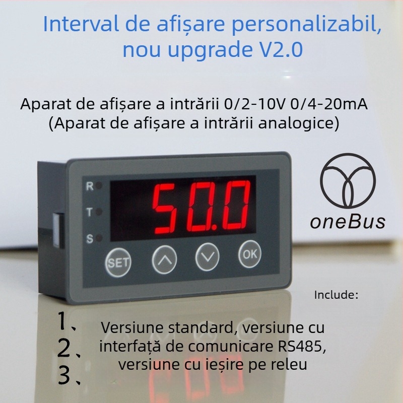 Aim Contor digital cu afișaj pentru intrare analogică 0-10V, 0-20 mA, 2-10V, 4-20 mA
