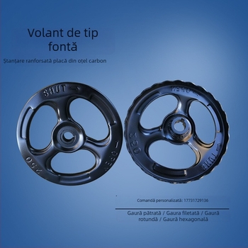 Valvă glob cu mâner, placă din oțel carbon, corp ștanțat, manetă personalizată cu găuri pătrate, rotunde sau hexagonale