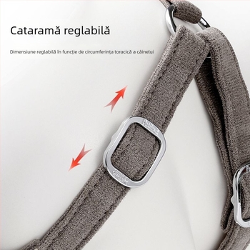 Hamă din piele în stil vestă cu lesă pentru câini mici și cățeluși