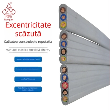 Cablu plat cu lanț de ghidaj pentru macarale, model YFFB2, 3–5 conductori, secțiuni 6/16/35/70 mm²