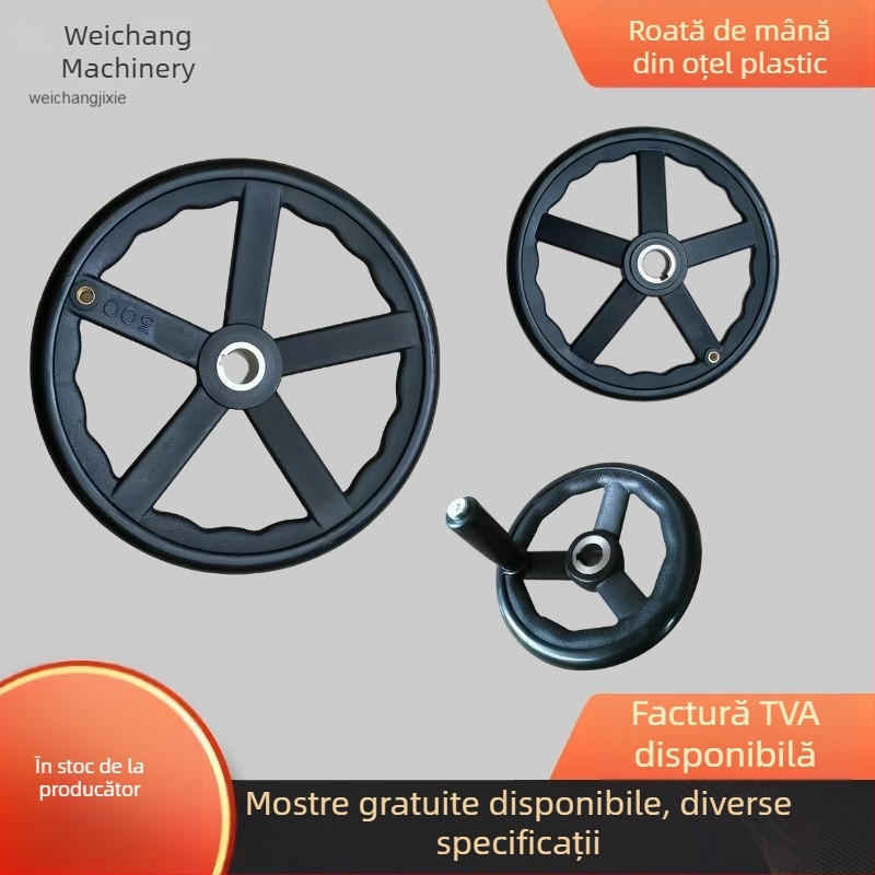 Roată de mână pentru mașini-unelte, Bakelit, cu trei spițe
