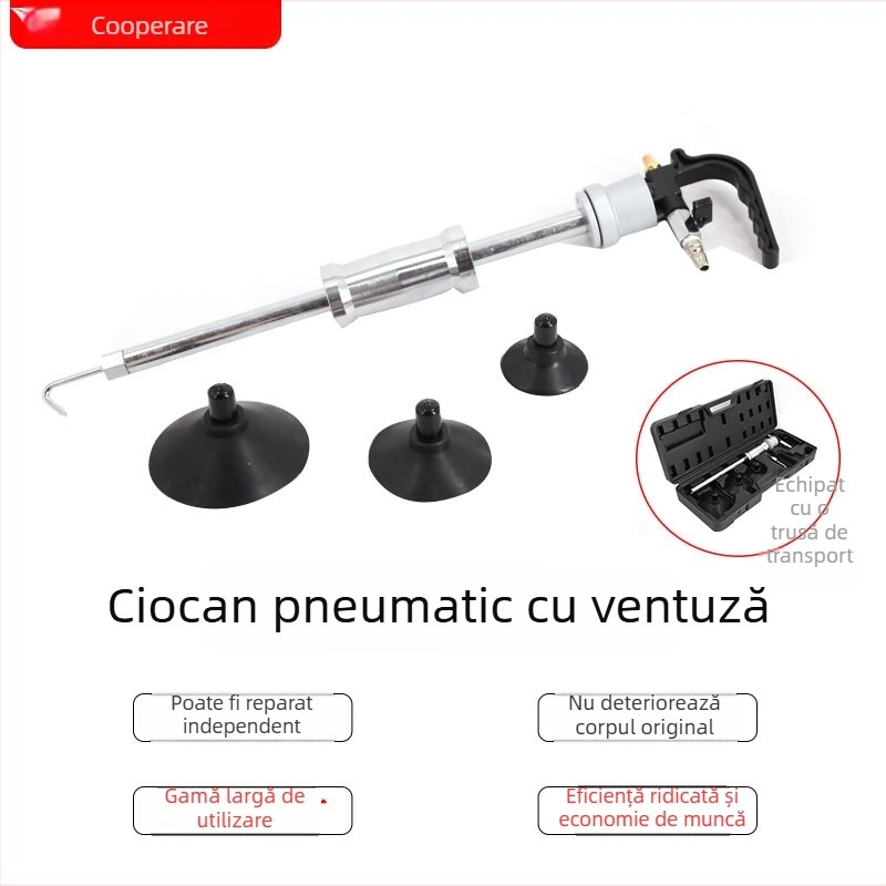 Unealtă de reparare a gropilor auto cu ventuză de vid, ușoară și compactă
