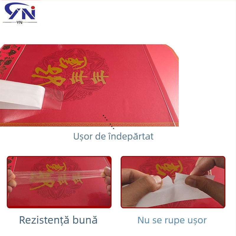 Bandă PET dublu adezivă, transparentă, proces CNC, rezistență la rupere, fără reziduuri de adeziv, aderență puternică, clasă industrială, vâscozitate mare