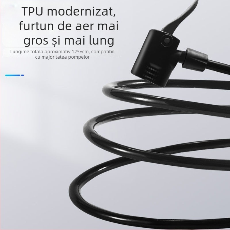 Set de accesorii pentru pompă de bicicletă: furtun de aer, duză și conector pentru furtun