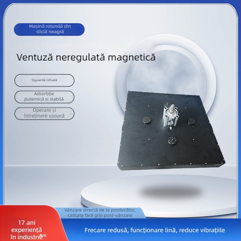 Cupe de aspirație magnetice pneumatice din silicon cauciucat, cu șuruburi, formă neregulată, piesă circulară din sticlă maro-negru