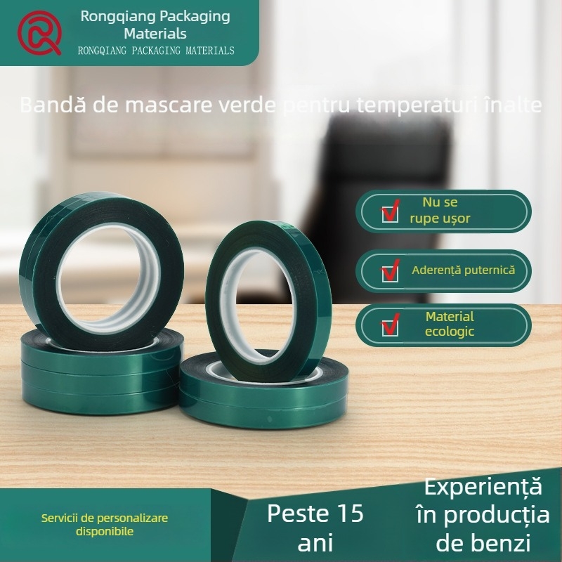 Bandă de silicon verde rezistentă la temperaturi înalte, cu hârtie izolatoare Nomex, etanșare industrială, rezistență la uzură, aderență ridicată