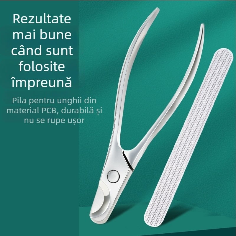 Clește de unghii pentru pisici și câini, deschidere mare, formă de semilună, oțel inoxidabil