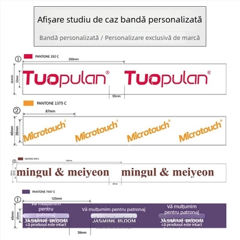 Bandă personalizată cu logo de avertizare, bandă de ambalare transparentă