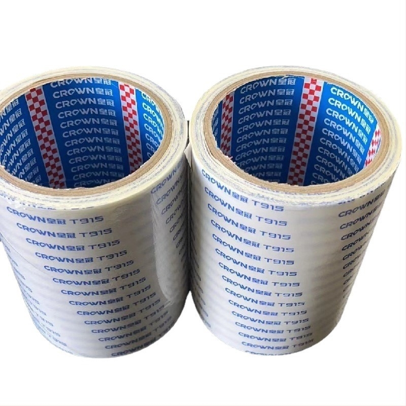Crown T915 bandă dublu-față, aderență înaltă, bază din hârtie de bumbac, fără urme, rezistentă la temperaturi ridicate, netesut, adeziv pe bază de ulei
