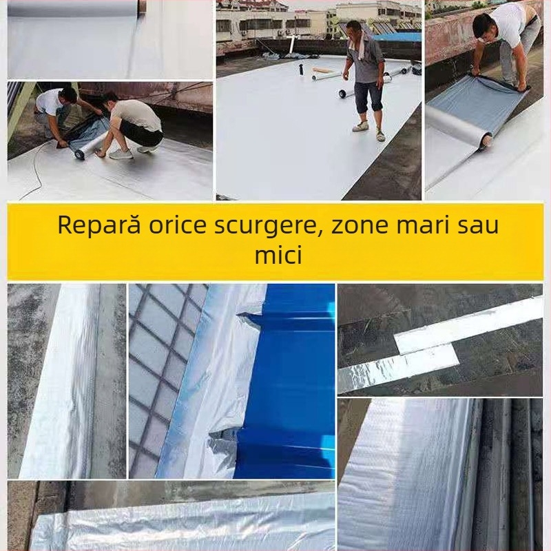Bandă autoadezivă din butil pentru reparații de infiltrații pe țiglele din oțel colorat și case din tablă, etanșare puternică a găurilor, lungime 10 m, lățime 5–100 cm