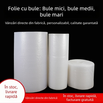 Rolă de folie cu bule pentru ambalare, bule mari, protecție antișoc