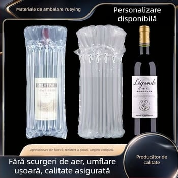 Geantă cu coloană de aer pentru vin, pungă gonflabilă cu rezistență la șocuri, folie cu bule pentru vin, ambalare cu coloană de aer, protecție anti-șoc