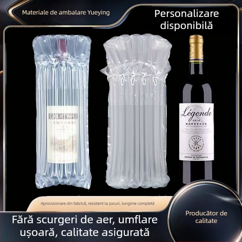 Geantă cu coloană de aer pentru vin, pungă gonflabilă cu rezistență la șocuri, folie cu bule pentru vin, ambalare cu coloană de aer, protecție anti-șoc