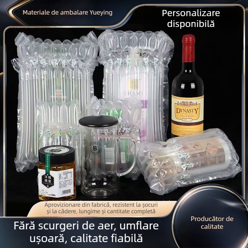 Geantă cu coloană de aer pentru vin, pungă gonflabilă cu rezistență la șocuri, folie cu bule pentru vin, ambalare cu coloană de aer, protecție anti-șoc