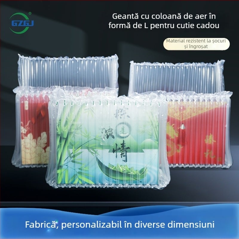 Geantă cu coloană de aer pentru cutii cadou, strat gros de bule pentru protecție împotriva șocurilor