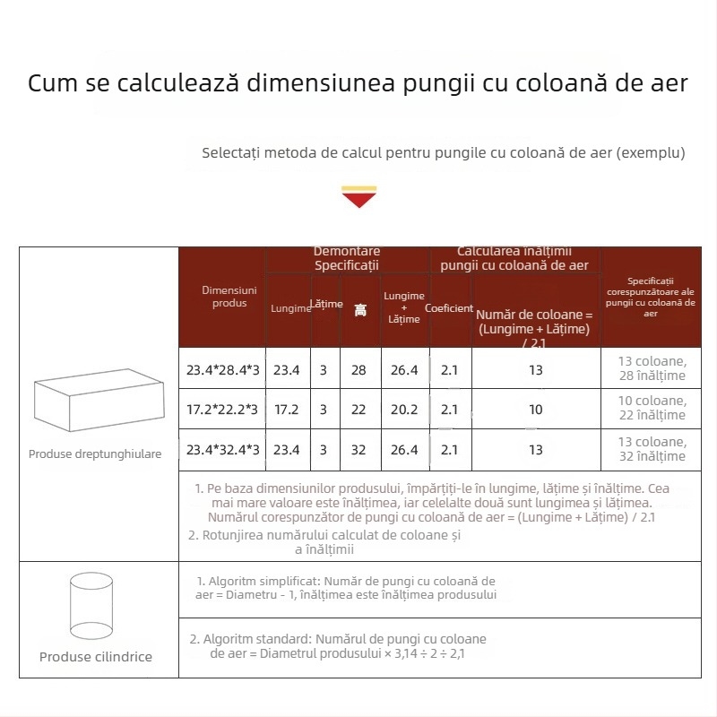 Împachetare cu coloană de bule pentru vin, 7 coloane, dimensiuni 30/32/34 cm