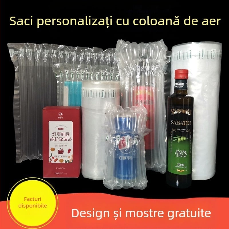 Material de rolă cu coloană de bule, personalizat, pentru saci cu coloană de aer, întărit PE+PA, 70 cm, potrivit pentru vin, cosmetică, meșteșuguri, produse digitale și plante
