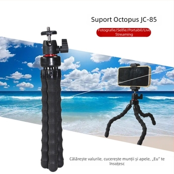 Trepied octopus cu brațe în stil bambus pentru telefoane, camere și GoPro — fotografii versatile și streaming live