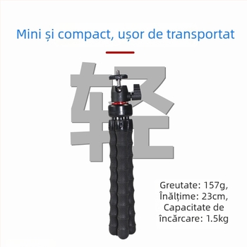 Trepied octopus cu brațe în stil bambus pentru telefoane, camere și GoPro — fotografii versatile și streaming live
