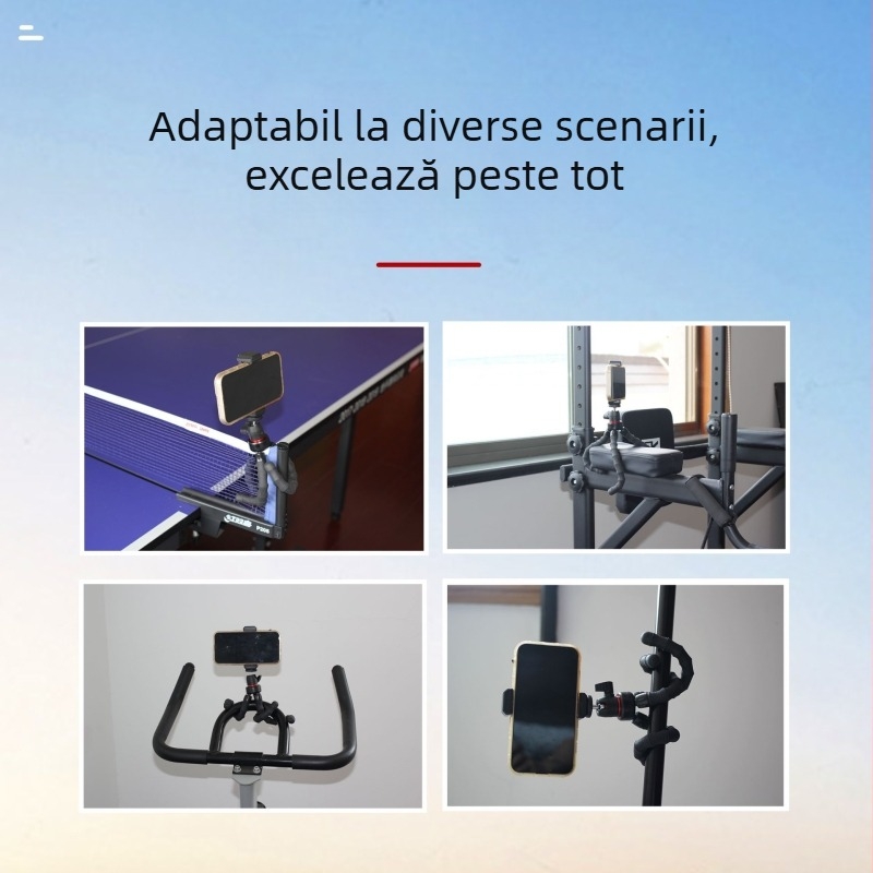 Trepied octopus cu brațe în stil bambus pentru telefoane, camere și GoPro — fotografii versatile și streaming live