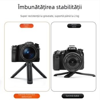 Pocket 4/3 Mini Stabilizator pentru telefon, trepied de mână portabil, suport pentru fotografii pe birou