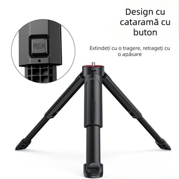Pocket 4/3 Mini Stabilizator pentru telefon, trepied de mână portabil, suport pentru fotografii pe birou