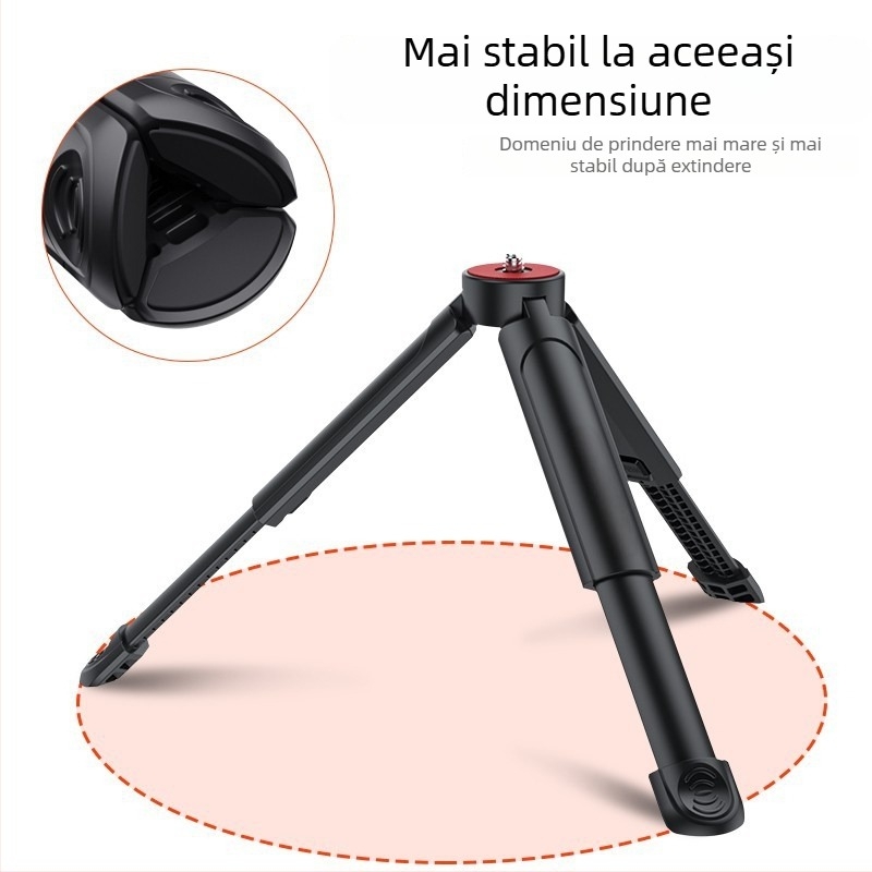 Pocket 4/3 Mini Stabilizator pentru telefon, trepied de mână portabil, suport pentru fotografii pe birou