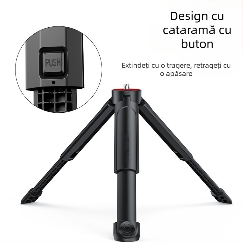 Pocket 4/3 Mini Stabilizator pentru telefon, trepied de mână portabil, suport pentru fotografii pe birou
