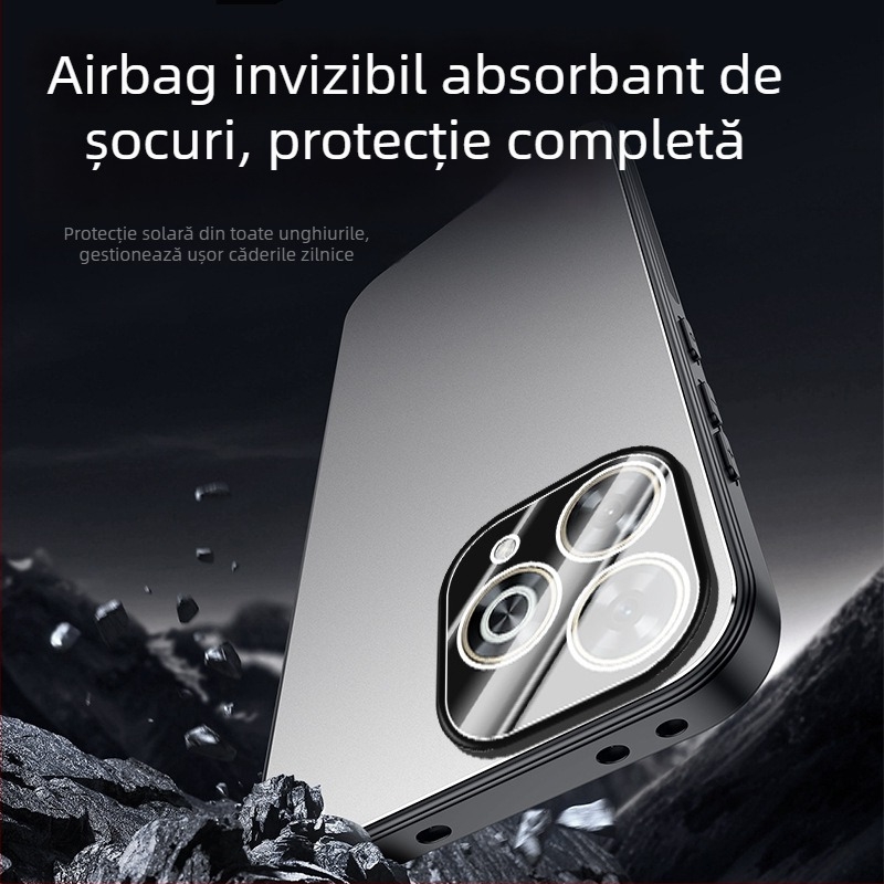 Carcasă metalică mată pentru Huawei Enjoy 80S, Enjoy 70 Plus, Enjoy 70 Pro și Enjoy 80 Pro, cu protecție completă a obiectivului și disipare a căldurii