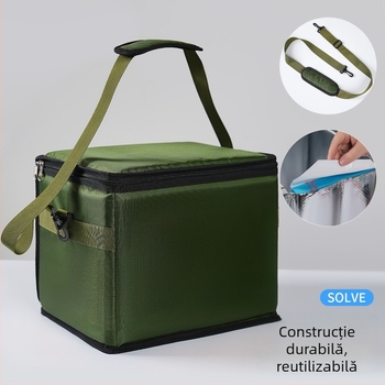 Cutie izotermă portabilă din spumă pentru înghețată, popsicle și băuturi reci, capacitate 12 L