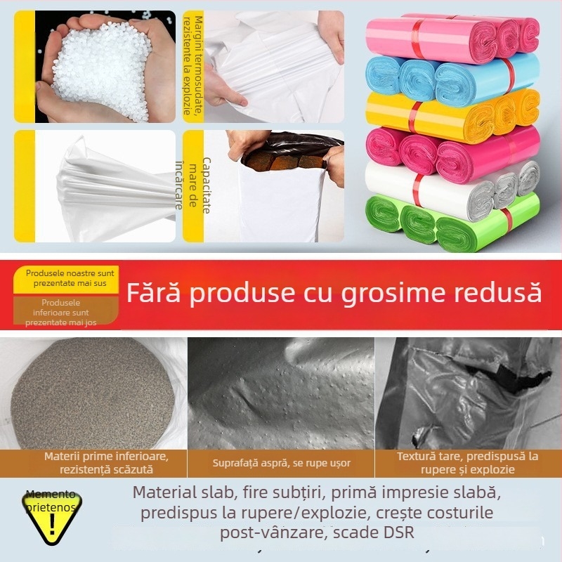 Geantă de curierat negru-gri pentru logistică, ambalaj de expediere îngroșat