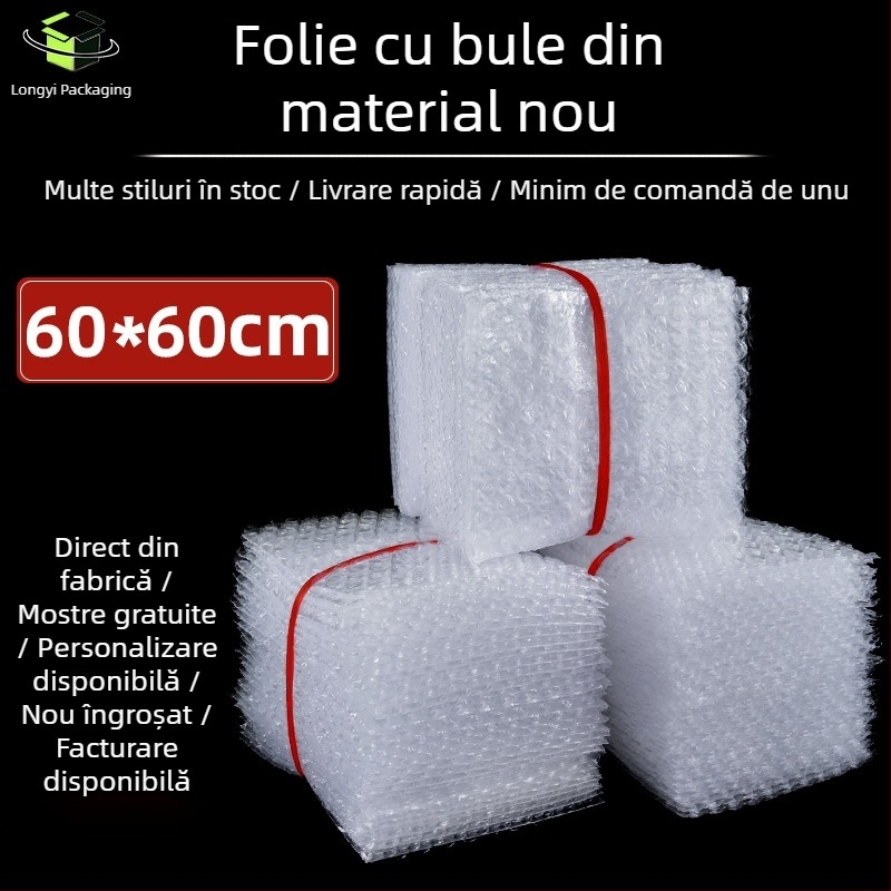 Saci de bule 60×60 cm, ambalaj protecție la șocuri, folie cu bule îngroșată
