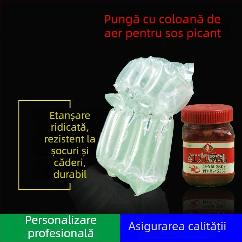 Saci cu coloane de aer cu 6 coloane pentru ambalare și protecția sticlei, ceramicii și a produselor electronice
