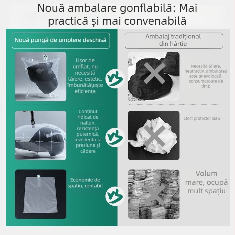 Saci de ambalare anti-presiune cu aer, saci interiori de umplere ușori, pungi PE cu bule și folie cu bule, impermeabile și rezistente la presiune