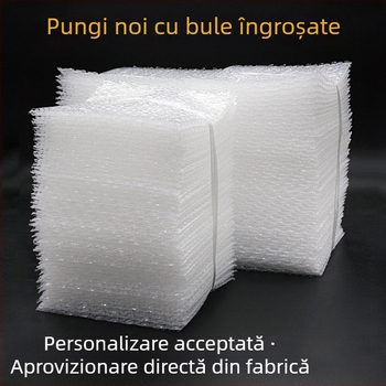 Chuangxin Pungă transparentă cu folie de bule îngroșată, LDPE, dreptunghiulară, pentru ambalare în transport