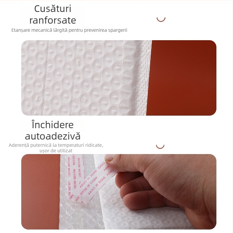 Plic balon din film compozit perlat alb, autoadeziv, impermeabil și rezistent la șocuri, pentru ambalare