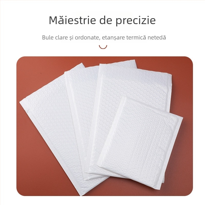 Plic balon din film compozit perlat alb, autoadeziv, impermeabil și rezistent la șocuri, pentru ambalare