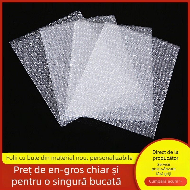 Pungă cu bule transparentă, groasă, pentru expediții express, protecție la șocuri, personalizabilă, LDPE