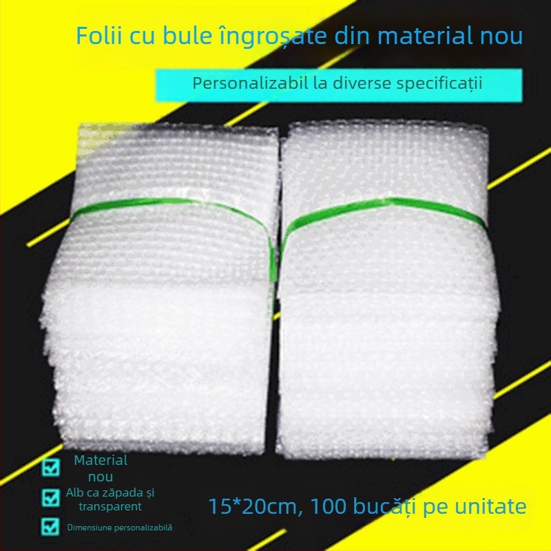 Pungă cu bule transparentă, groasă, pentru expediții express, protecție la șocuri, personalizabilă, LDPE