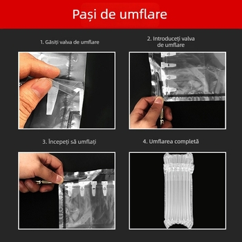 Geantă cu coloană de aer pentru sticla de vin, 7 camere, ambalare protejată, rezistentă la șocuri și la căderi