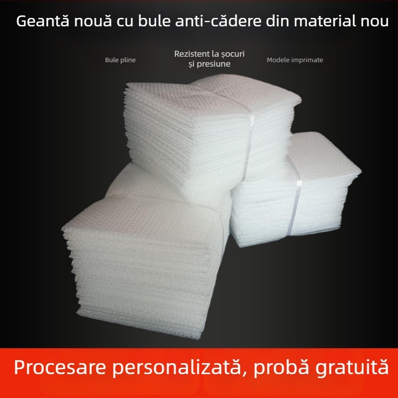 Pungi groase cu bule pentru ambalare, folie cu bule impermeabilă, protecție antișoc