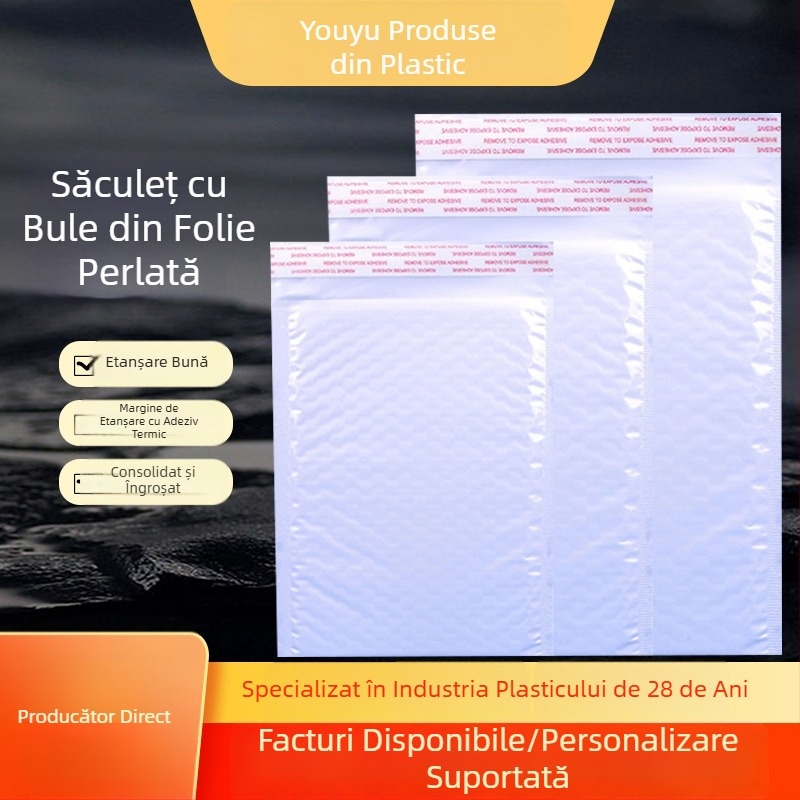 Borbă cu bule din film Perlat, saci din spumă personalizabili, mai groși, rezistenți la șocuri și la presiune, pungi de ambalare autoadezive
