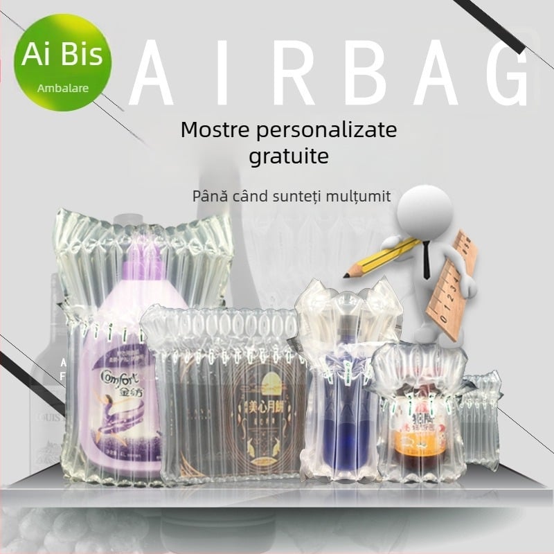 Geantă adaptabilă cu coloane de aer pentru amortizare, ambalare expresă și logistică e-commerce; ambalaj pentru pudră de lapte