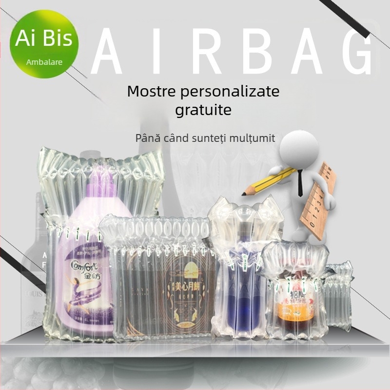 Geantă adaptabilă cu coloane de aer pentru amortizare, ambalare expresă și logistică e-commerce; ambalaj pentru pudră de lapte