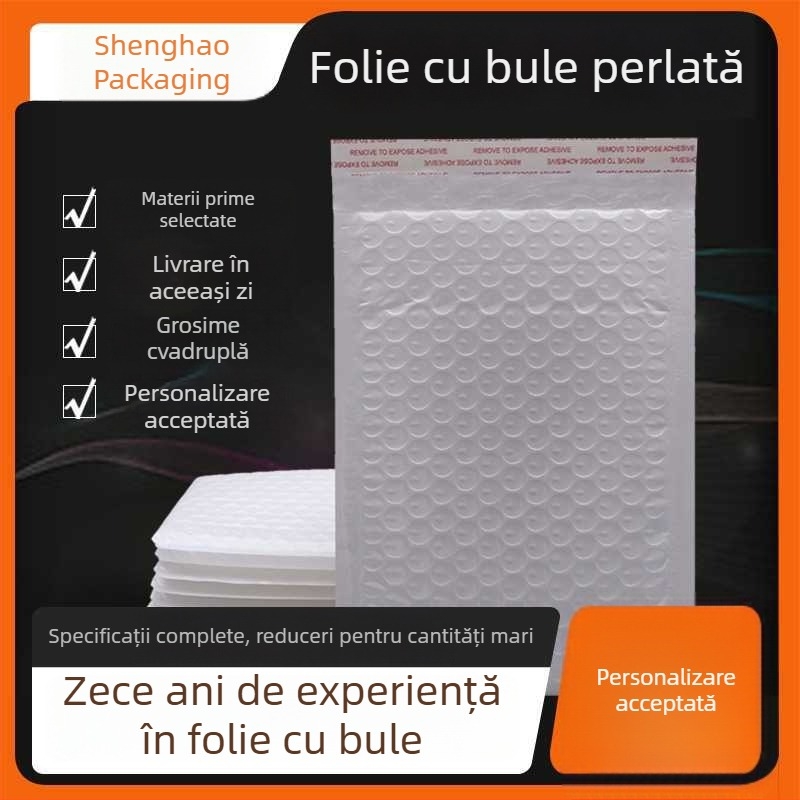 Pungi cu bule din film compozit perlat, pungi autoadezive mai groase pentru haine, ambalaj cu spumă și plicuri cu bule