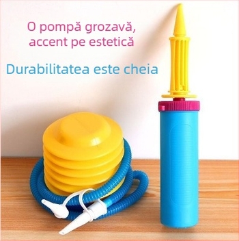 Inflațor manual pentru baloane, cu duză înclinată, pompă de aer portabil