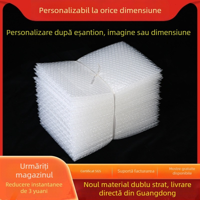 Pungă cu bule transparentă autocolantă, protecție la șocuri, cu un singur strat sau dublu strat, pentru ambalare