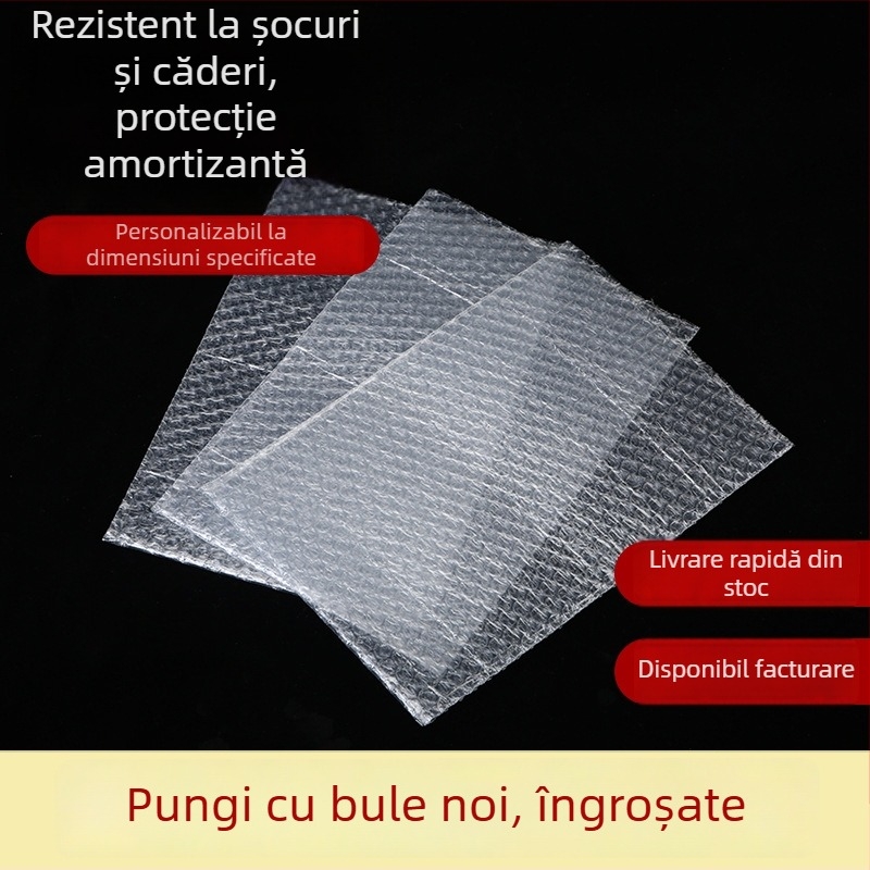 Pungă cu bule transparentă autocolantă, protecție la șocuri, cu un singur strat sau dublu strat, pentru ambalare