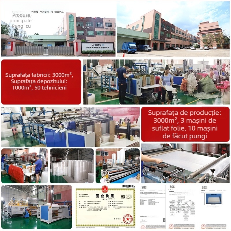 Pungă cu bule transparentă autocolantă, protecție la șocuri, cu un singur strat sau dublu strat, pentru ambalare
