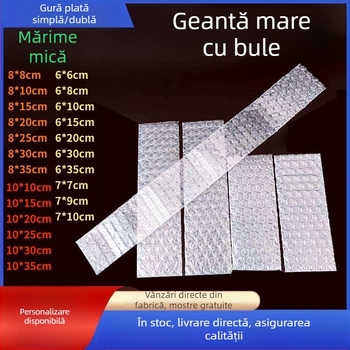 Pungă cu bule lungă, transparentă, cu folie groasă pentru ambalare antișoc